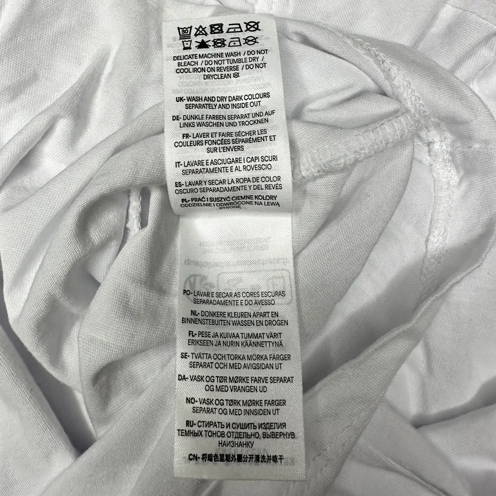 Boden Women's Supersoft Frill Detail Ruffle Neck Puff Sleeve T-shirt Sz 6 White